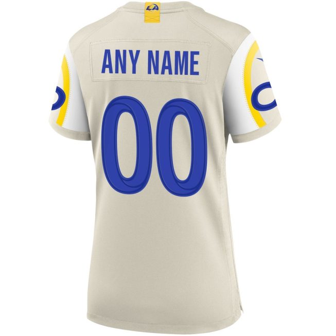Los Angeles Rams Women Custom Game Jersey - Bone - Image 3