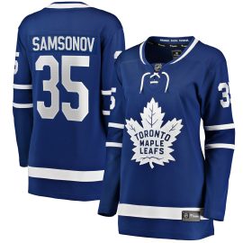 Ilya Samsonov Toronto Maple Leafs Fanatics Women's Home Breakaway Player Jersey - Blue