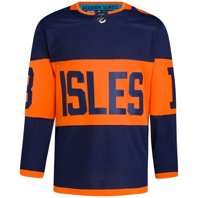 Mathew Barzal New York Islanders 2024 Stadium Series Primegreen Authentic Player Jersey - Navy - Image 2