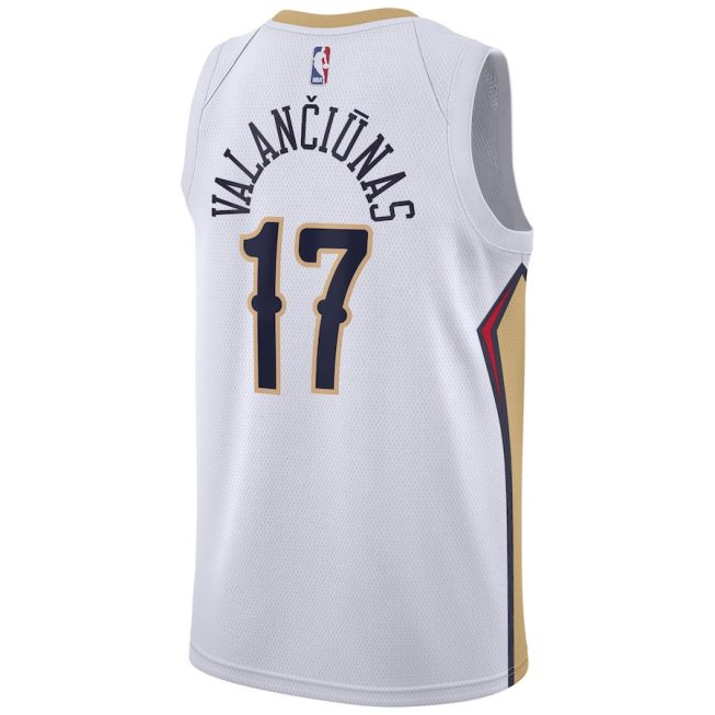 Jonas Valančiūnas 17 New Orleans Pelicans Unisex Swingman Jersey - Association Edition - White - Image 3