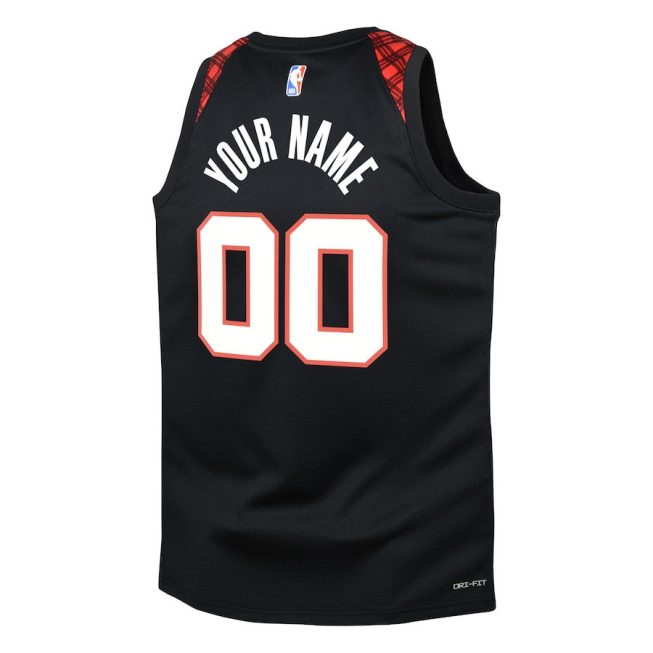 Portland Trail Blazers 2023/24 City Edition Swingman Custom YOUTH Jersey - Black - Image 3