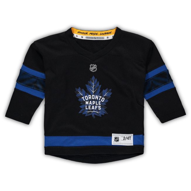 Auston Matthews Toronto Maple Leafs Toddler Alternate Replica Player Jersey - Black - Image 2