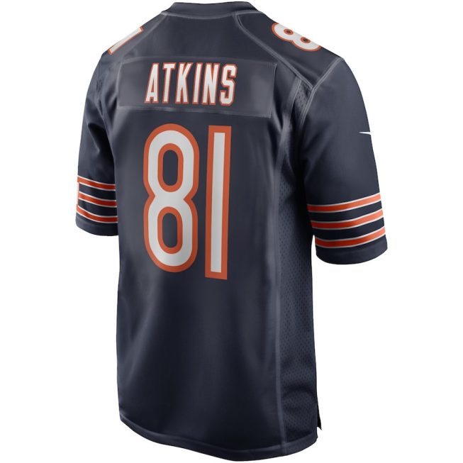 Doug Atkins 81 Chicago Bears Men Game Retired Jersey - Navy - Image 3