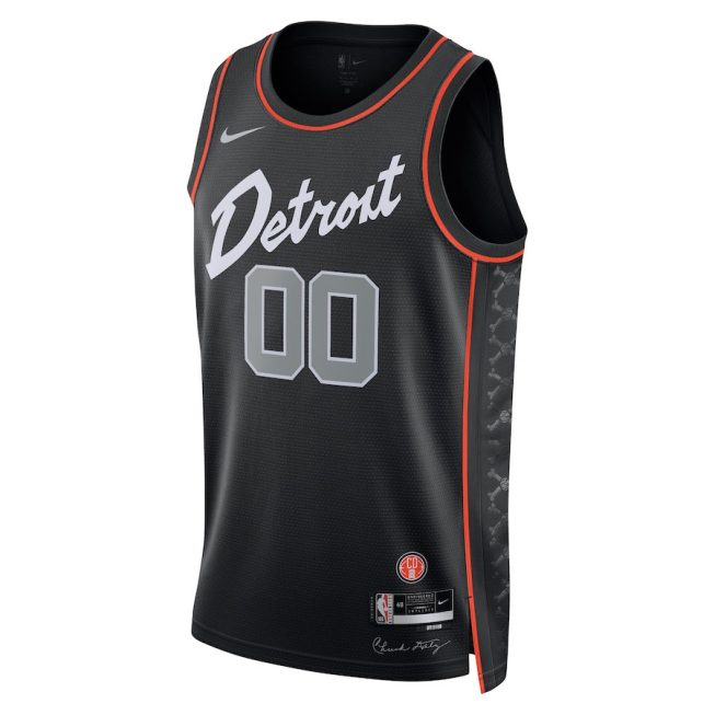 Detroit Pistons 2023/24 Swingman Jersey Customized - City Edition - Black - Image 2