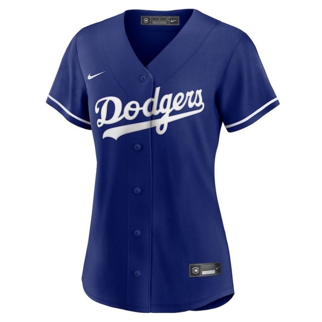 Yoshinobu Yamamoto 18 Signed Los Angeles Dodgers Alternate Women Jersey - Royal - Image 3
