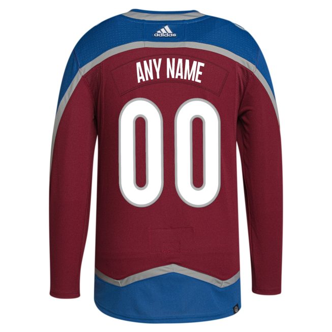 Colorado Avalanche Home Primegreen Authentic Custom Jersey - Burgundy - Image 3