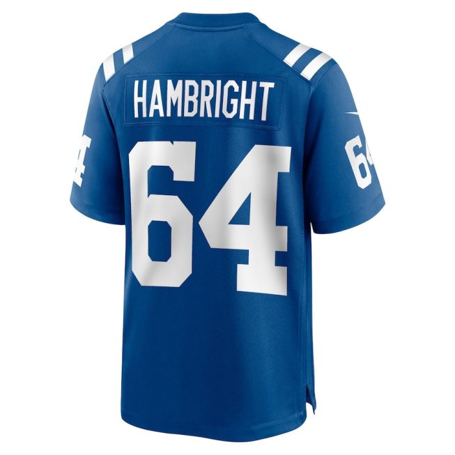 Arlington Hambright 64 Indianapolis Colts Men Game Jersey - Royal - Image 3