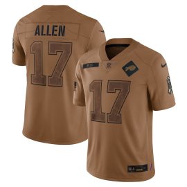 Josh Allen 17 Buffalo Bills 2023 Salute To Service Limited Jersey - Brown