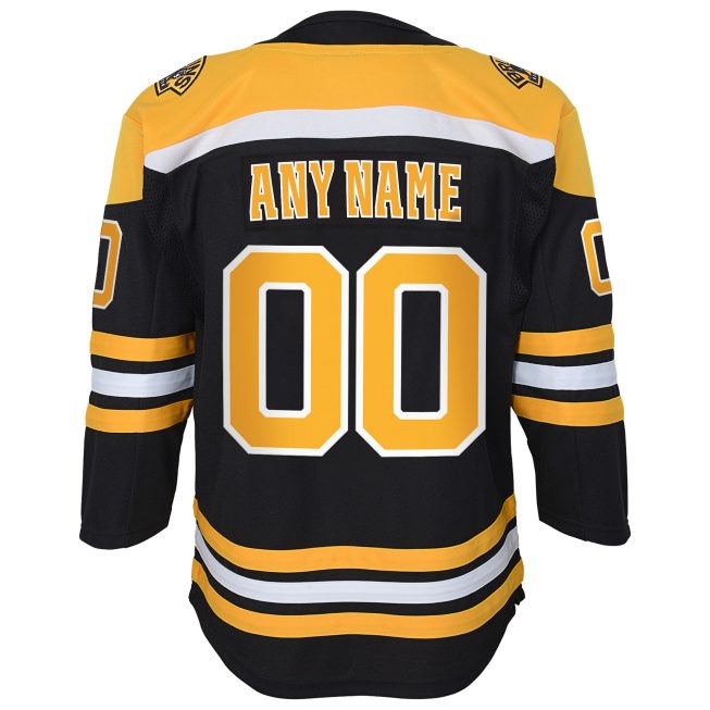 Boston Bruins Youth Home Custom Premier Jersey - Black - Image 3
