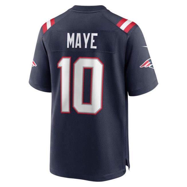 Drake Maye New England Patriots 2024 First Round Pick Player Game Jersey - Navy - Image 3
