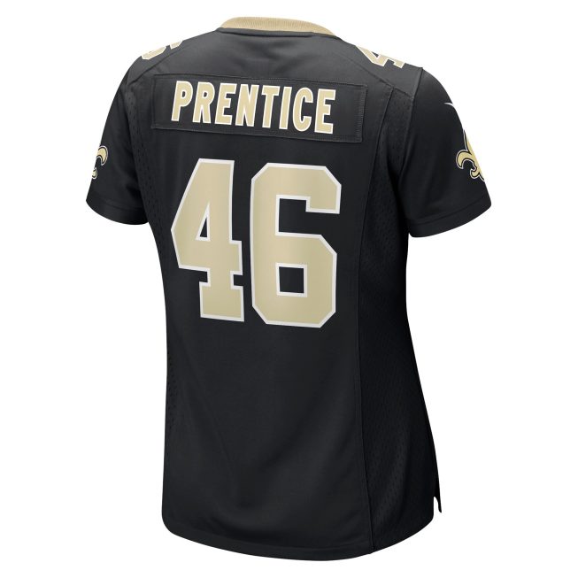 Adam Prentice New Orleans Saints Women's Game Player Jersey - Black - Image 3