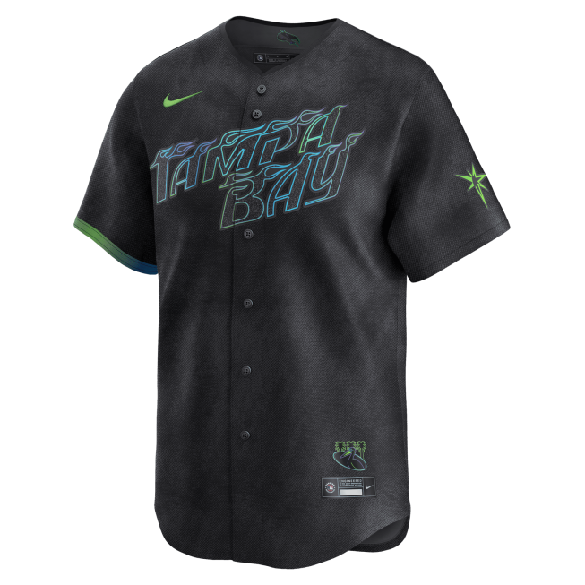 Yandy Diaz 2 Tampa Bay Rays 2024 City Connect Limited Men Jersey - Charcoal - Image 3