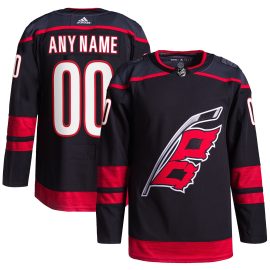 Carolina Hurricanes Home Primegreen Authentic Custom Jersey - Black
