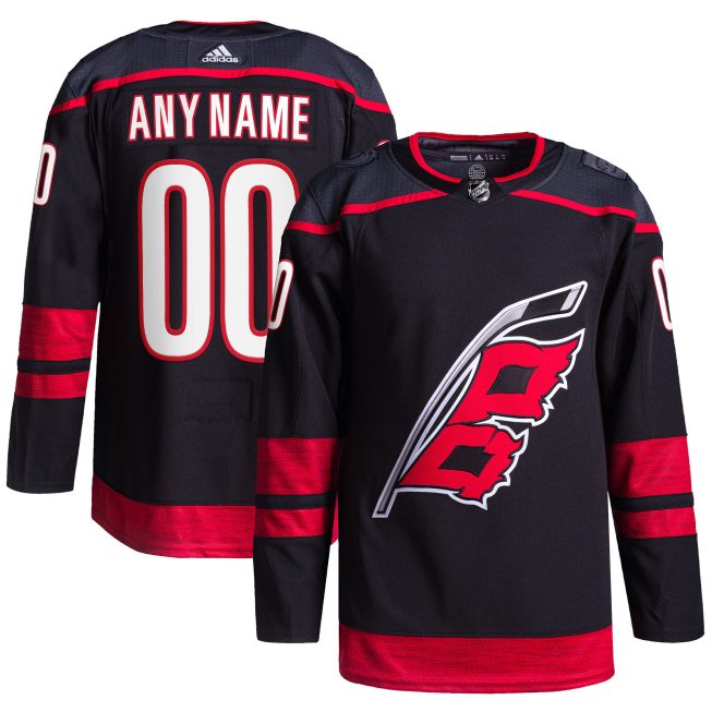 Carolina Hurricanes Home Primegreen Authentic Custom Jersey - Black
