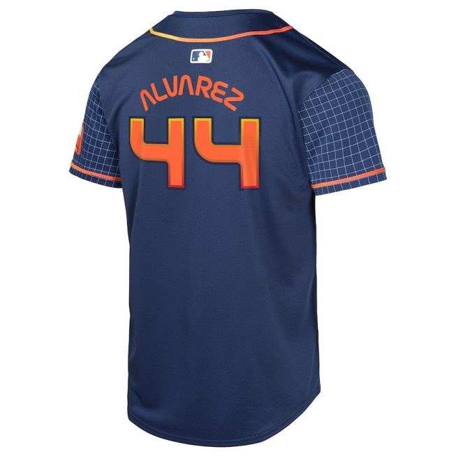 Yordan Alvarez 44 Houston Astros City Connect Limited YOUTH Jersey - Navy - Image 3