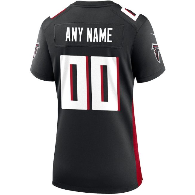 Atlanta Falcons Women's Custom Game Jersey - Black - Image 3