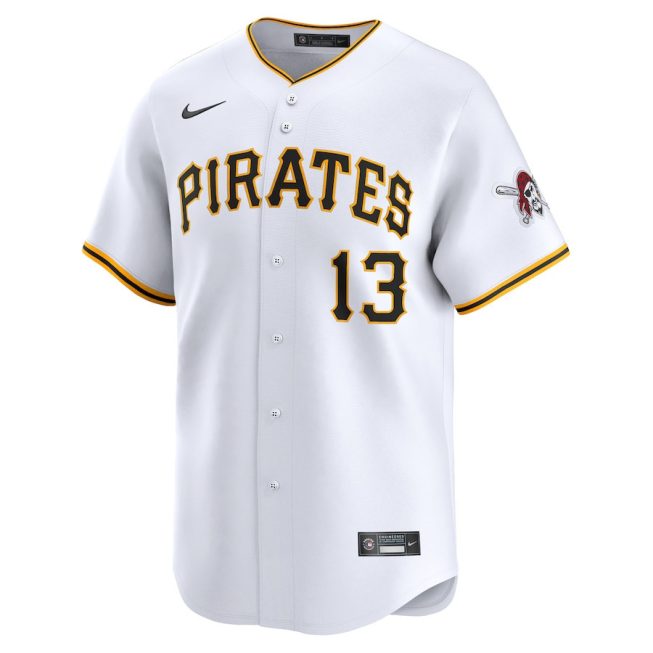 Ke'Bryan Hayes 13 Pittsburgh Pirates Home Limited Player Men Jersey - White - Image 2