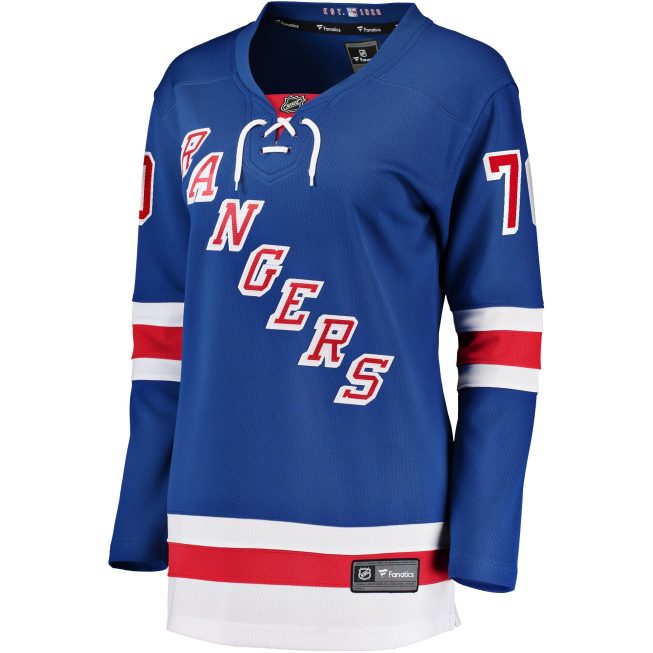 Louis Domingue New York Rangers Fanatics Women's Home Breakaway Player Jersey - Blue - Image 2