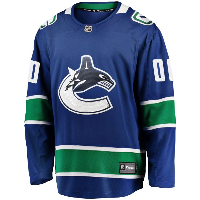 Vancouver Canucks Fanatics Home Team Breakaway Custom Jersey - Blue - Image 2