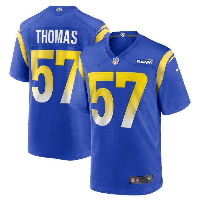 Zachary Thomas Los Angeles Rams Team Game Jersey - Royal