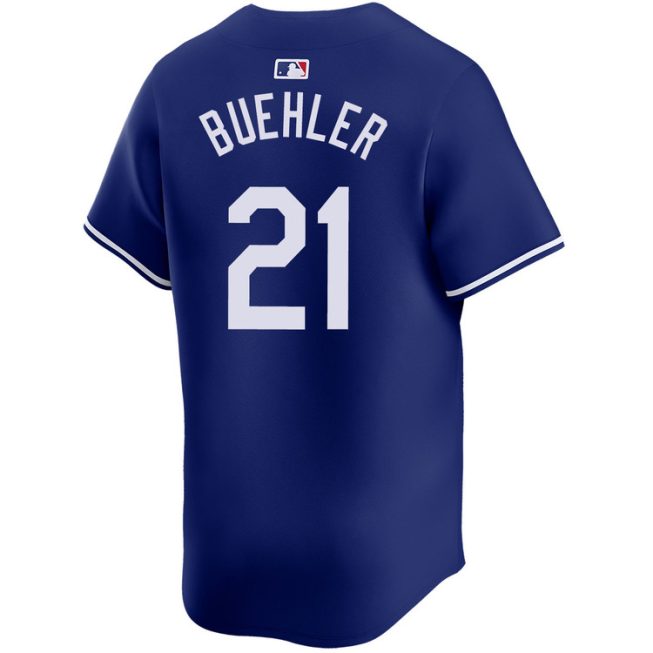 Walker Buehler Los Angeles Dodgers Alternate Royal Limited World Series Jersey - Image 2
