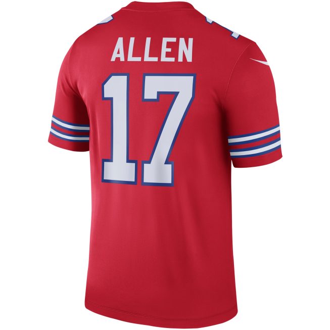Josh Allen Buffalo Bills Color Rush Legend Jersey - Red - Image 3