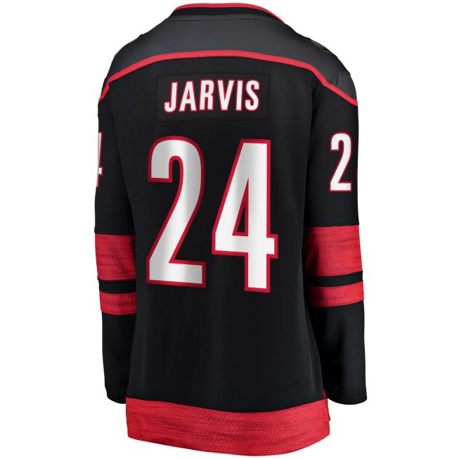 Seth Jarvis Carolina Hurricanes Fanatics Women's Home Breakaway Player Jersey - Black - Image 3