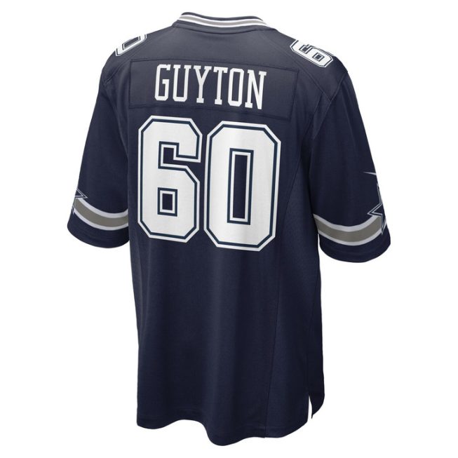Tyler Guyton Dallas Cowboys 2024 First Round Pick Player Game Jersey - Navy - Image 3