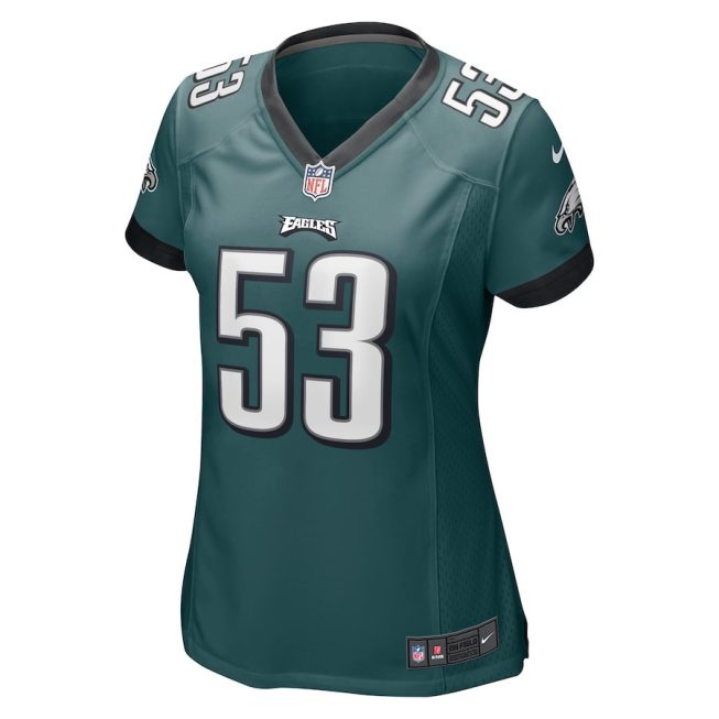 Shaquille Leonard 53 Philadelphia Eagles Women Game Jersey - Midnight Green - Image 2