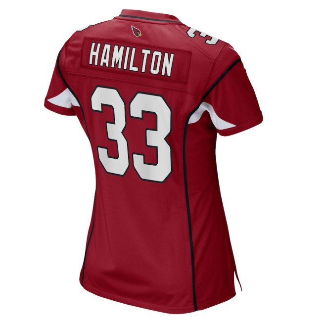 Antonio Hamilton 33 Arizona Cardinals Women GameJersey - Cardinal - Image 3