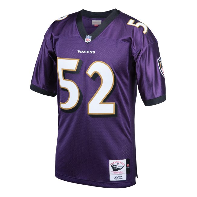 Ray Lewis Baltimore Ravens 2000 Mitchell & Ness Authentic Throwback Retired Player Jersey - Purple - Image 2