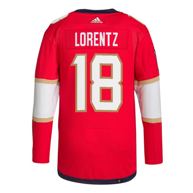 Steven Lorentz 18 Florida Panthers 2024 STANLEY CUP Final Home Breakaway Jersey - Men, Red - Image 3