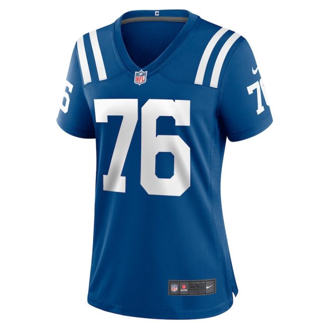 Ryan Hayes 76 Indianapolis Colts Women Team Game Jersey - Royal - Image 2