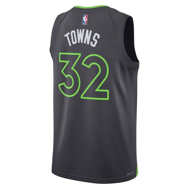 Karl-Anthony Towns Minnesota Timberwolves Jordan Brand Unisex Swingman Jersey - Statement Edition - Charcoal - Image 3