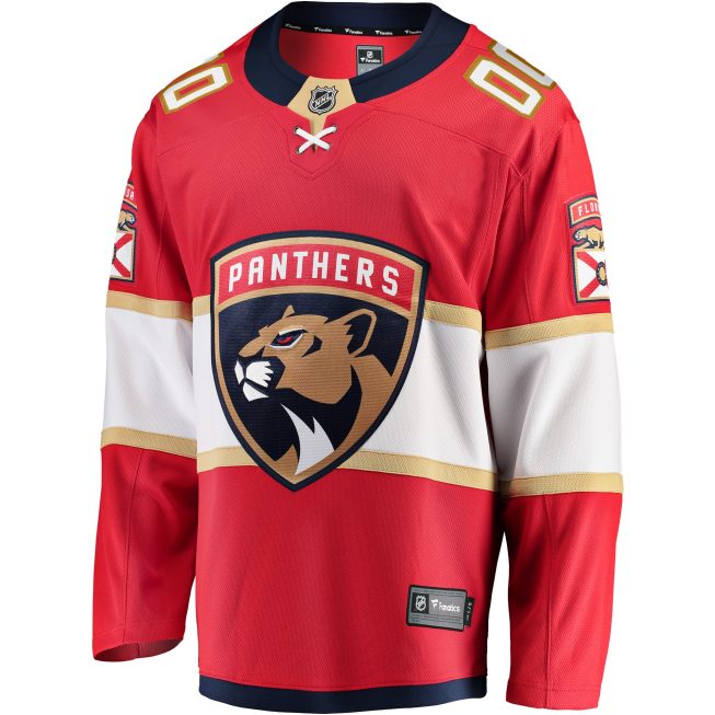 Florida Panthers Fanatics Home Breakaway Custom Jersey - Red - Image 2