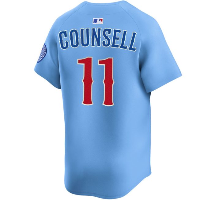 Craig Counsell Chicago Cubs Youth Blues Alternate Limited Jersey - Image 2