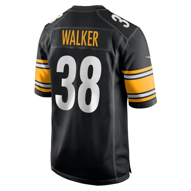 Mykal Walker 38 Pittsburgh Steelers Game Men Jersey - Black - Image 3