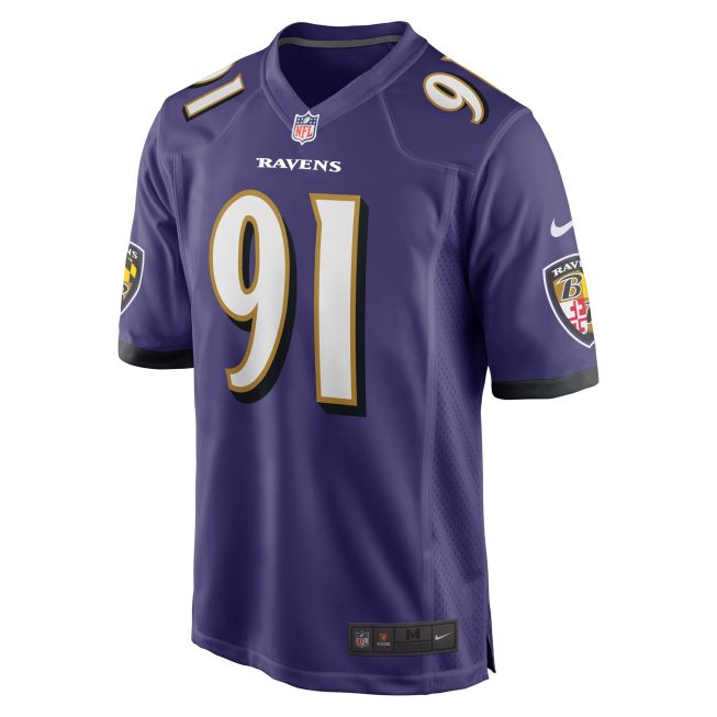 Rayshad Nichols Baltimore Ravens Game Player Jersey - Purple - Image 2