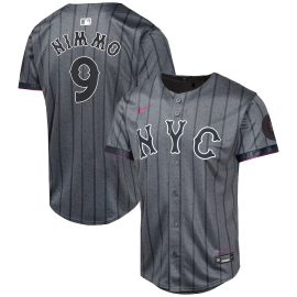 Brandon Nimmo 9 New York Mets 2024 City Connect Limited YOUTH Jersey - Graphite