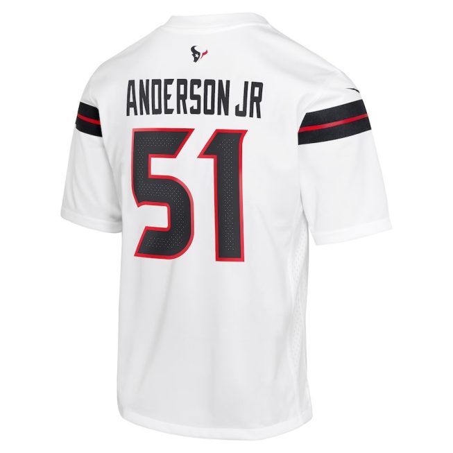 Will Anderson Jr. 51 Houston Texans Youth Game Jersey - White - Image 3