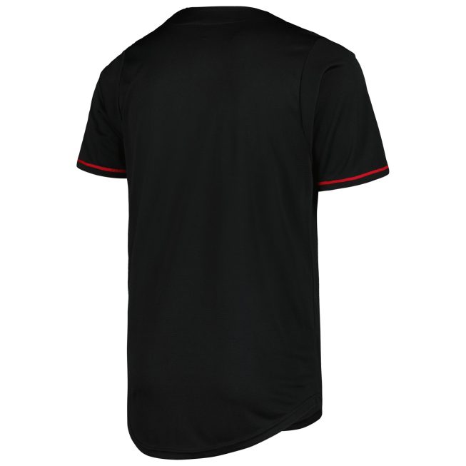 Chicago Bulls Fanatics Pop Baseball Jersey - Black - Image 3