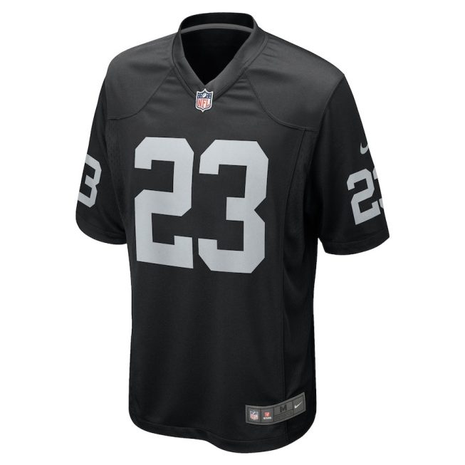 David Long Jr. 23 Las Vegas Raiders Men Team Game Jersey - Black - Image 2