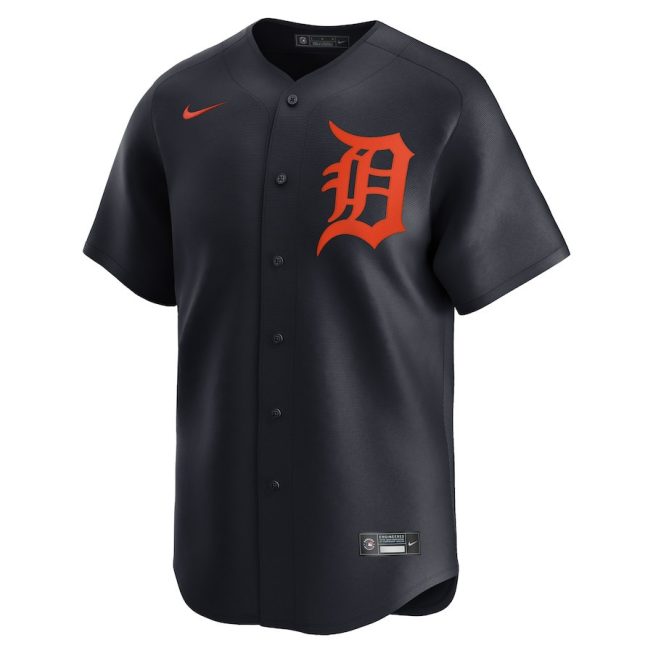 Detroit Tigers Alternate Limited Custom Men Jersey - Navy - Image 2