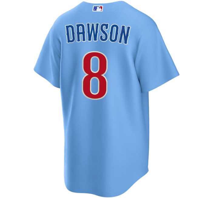 Andre Dawson Chicago Cubs Blues Alternate Jersey - Image 2