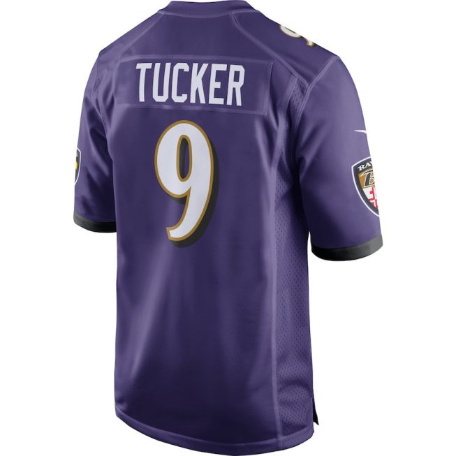 Justin Tucker 9 Baltimore Ravens Men Game Jersey - Purple - Image 3