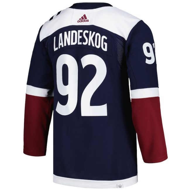 Gabriel Landeskog 92 Colorado Avalanche Alternate Primegreen Men Jersey - Navy - Image 3