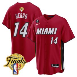Tyler Herro 14 Miami Heat 2023 Finals Baseball Men Jersey - Statement