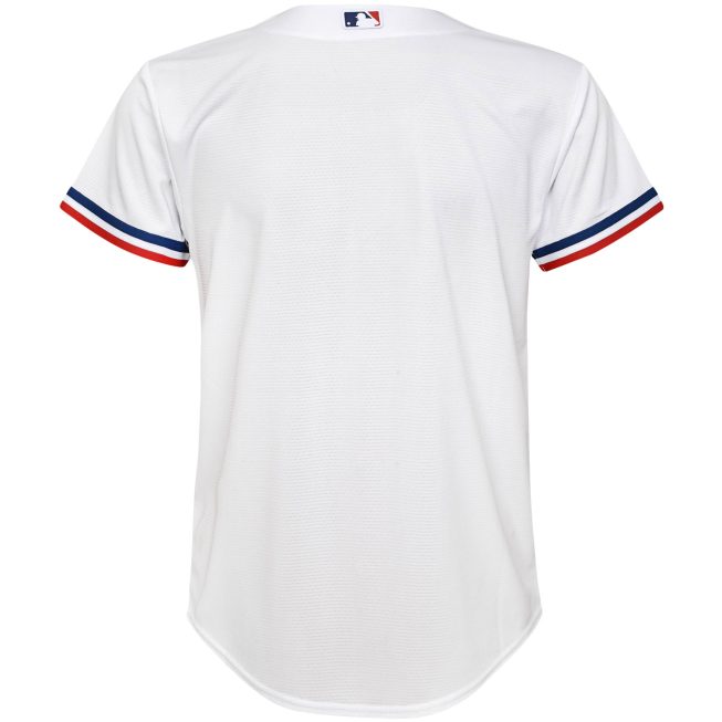 Texas Rangers Youth Home Replica Team Jersey - White - Image 3