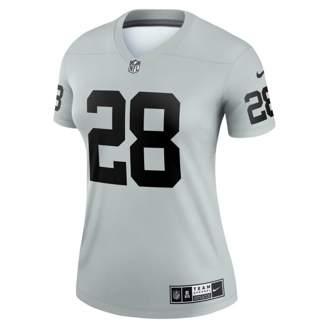 Josh Jacobs Las Vegas Raiders Women's Inverted Legend Jersey - Silver - Image 2