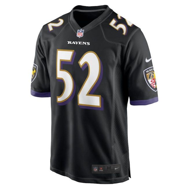 Ray Lewis 52 Baltimore Ravens Men Retired Jersey - Black - Image 2